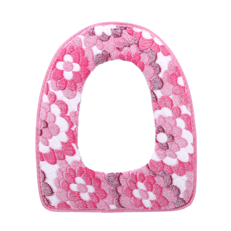 Toilethoes Pluche stoelhoes Modellen Waterdicht Universeel model Toiletring Wasbare badkamermat Decoratieve toiletbril: Oranje