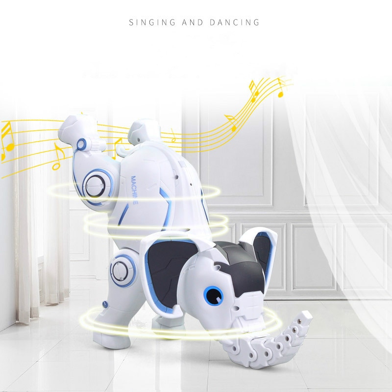 Nyeste rc kæledyr smart robot programmering smart elefant robot legetøj kan synge dansende rc dyrelegetøj