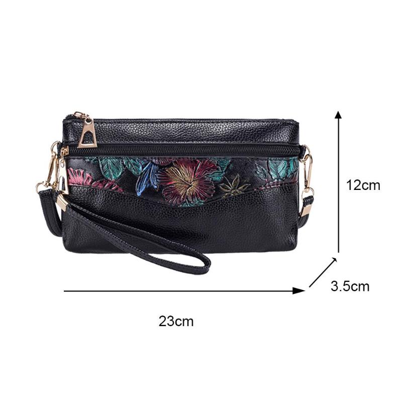 Handtassen multifunctionele Bloem Print Messenger Clutch Bag Vrouwen PU Lederen Schoudertas Crossbody Handtassen