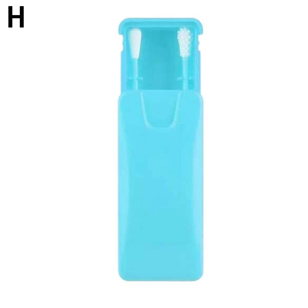 2/4Pcs/box Reusable Cotton Swab Ear Cleaning Cosmetic Silicone Buds Swabs Sticks Double-headed Recycling For Cleaning Makeup: H