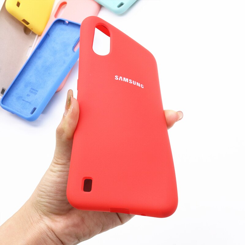 Caso semplice Per Samsung Galaxy A01 SM-A015F Dipinta Del Silicone Della Caramella TPU Della Copertura Posteriore Per samsung galaxy UNA 01 A105 Globale versione