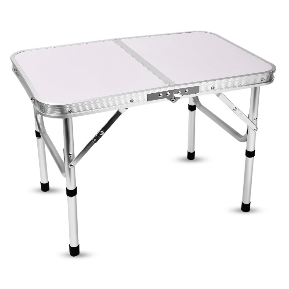 Aluminium Vouwen Camping Tafel Laptop Bed Bureau Verstelbare Hoogte Draagbare Mini Rechthoek Tafel Aluminium Houder OP VERKOOP