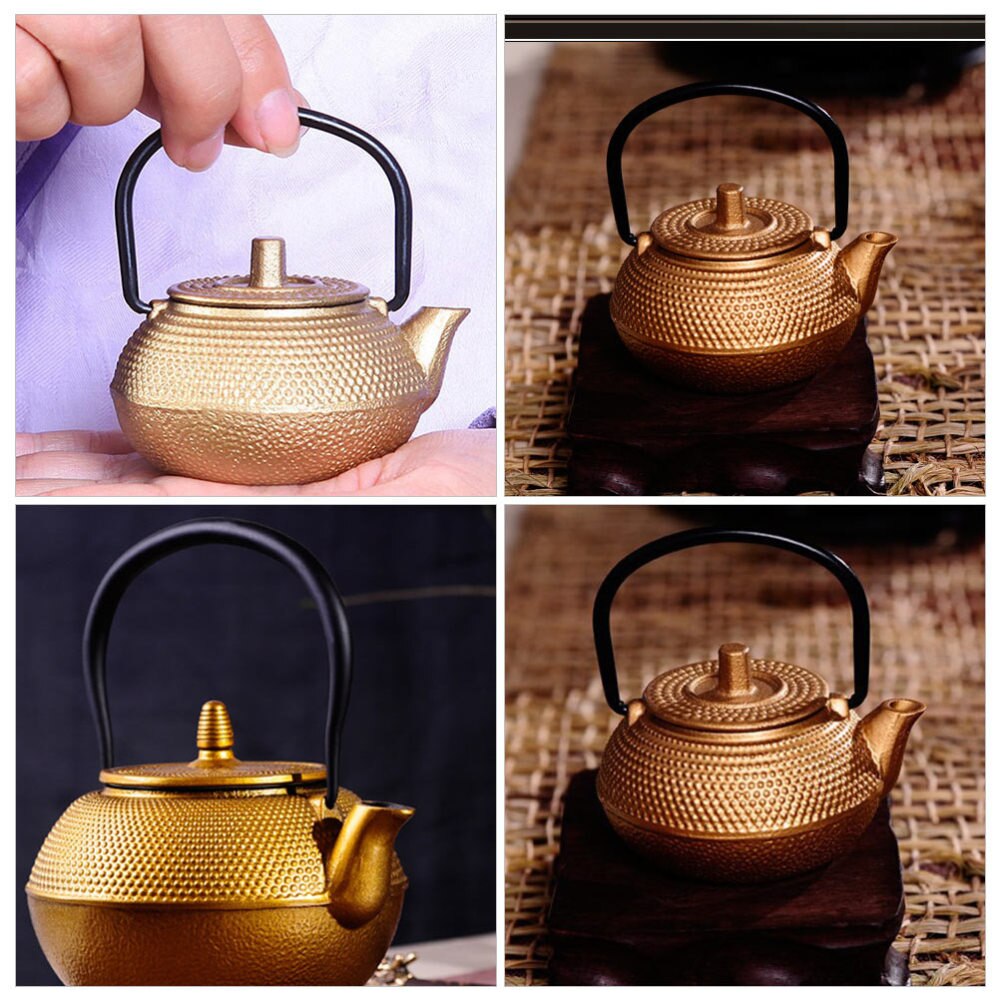 Ultra Small Cast Iron Tea Kettle Teapot Teakettle Decoration Ornament Adornment