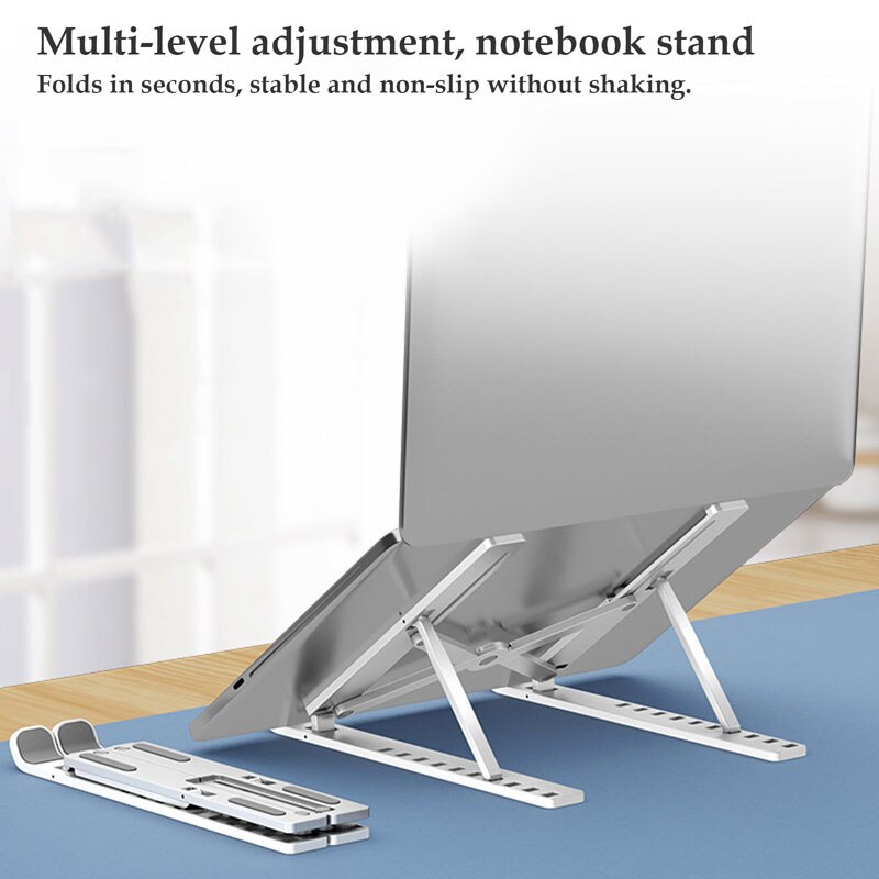 Portable Laptop Stand Foldable Non-Slip Plastic for Macbook Pro/Air iPad Bracket Adjustable Notebook Holder Stand