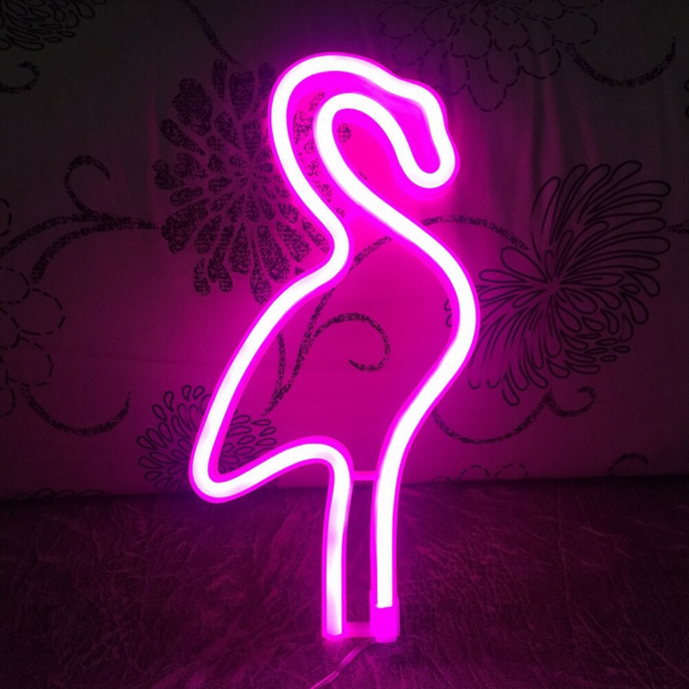 Cool hult flamingo hjerte ananas form bryllupsfest nat lys indretning neon lampe