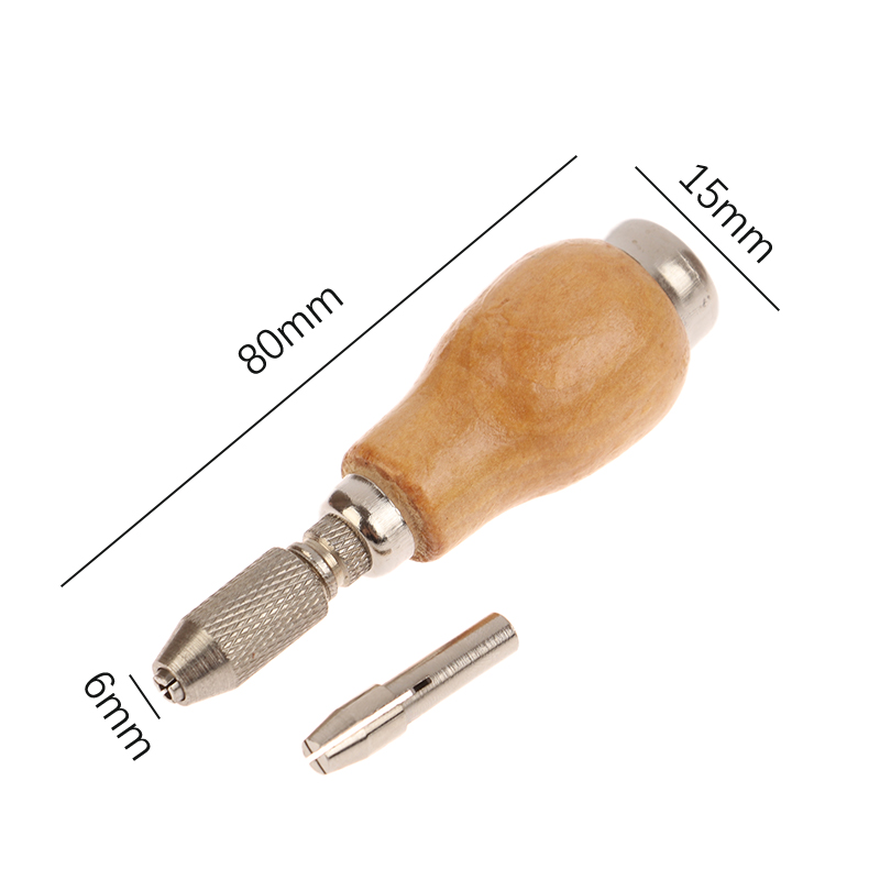 Herramientas de joyería hechas a mano, Kit de herramientas de taladro de envoltura de alambre de torsión, mango de madera con 2 mandril, tornillo de banco de joyería, práctico: Rojo