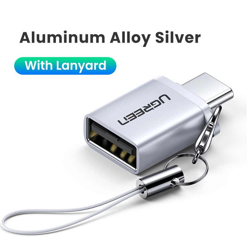 Ugreen usb c adaptador tipo c para usb 3.0 adaptador thunderbolt 3 tipo-c adaptador otg cabo para macbook pro ar samsung s10 s9 usb otg: Azul