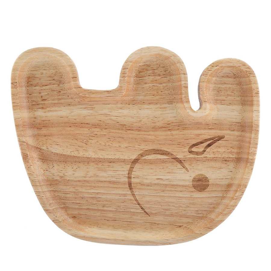 Rubber Houten Leuke Olifant Plaat Schotel Snack Tray Duurzaam Hout Servies