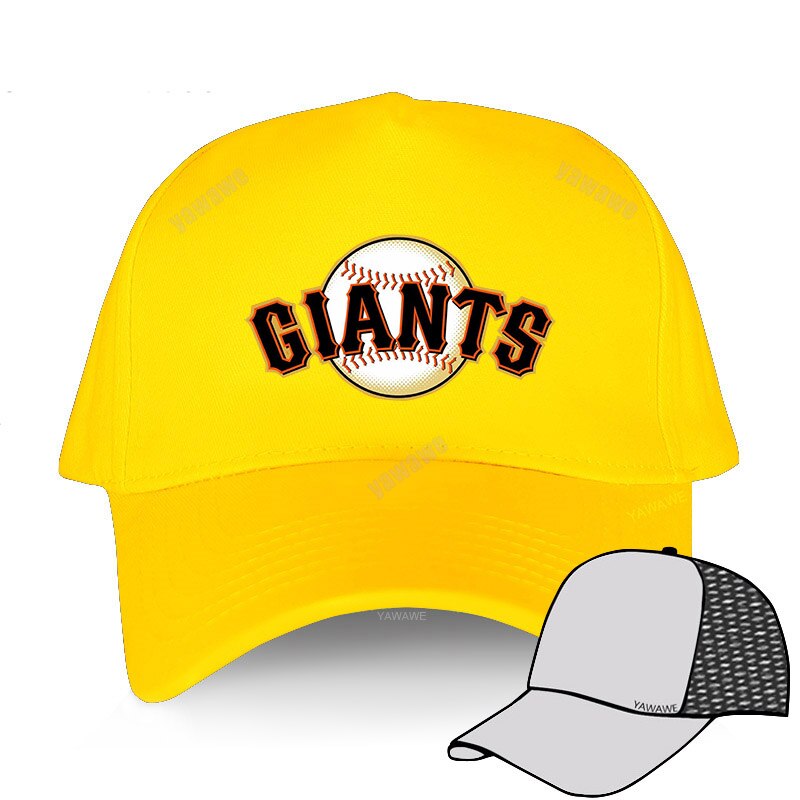 Giants Kugeln Von San Francisco Baseball Kappe Hut Motorhaube Casquette Outdoor Jungen Einfarbig Frühling Frauen Casual Fisch: yellow mesh