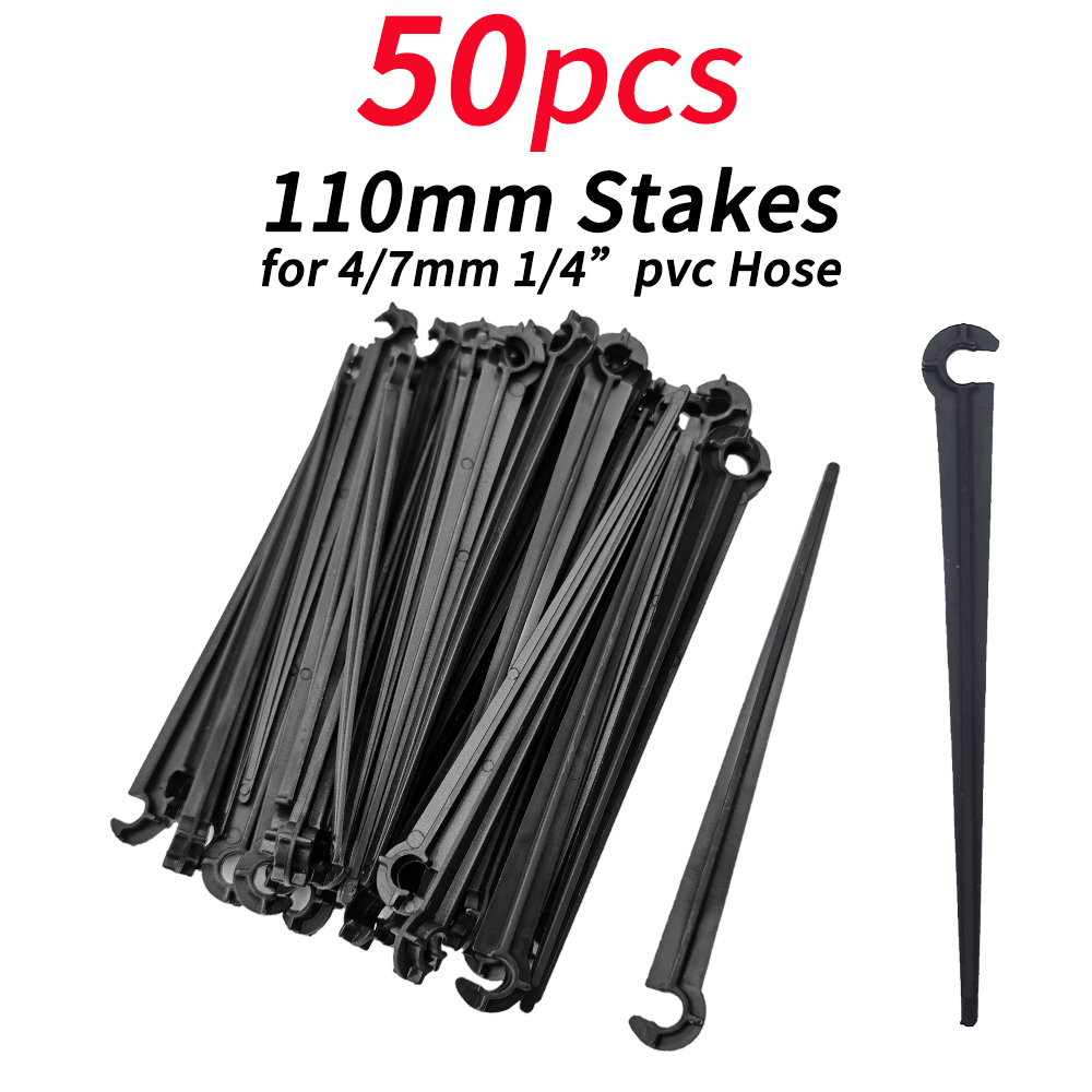 Garden Water Connector Drip Irrigation for 1/4'' & 1/8'' Tubing Hose Accessories Joint Barbed Tees Cross Eng Plug Adaptors: army green