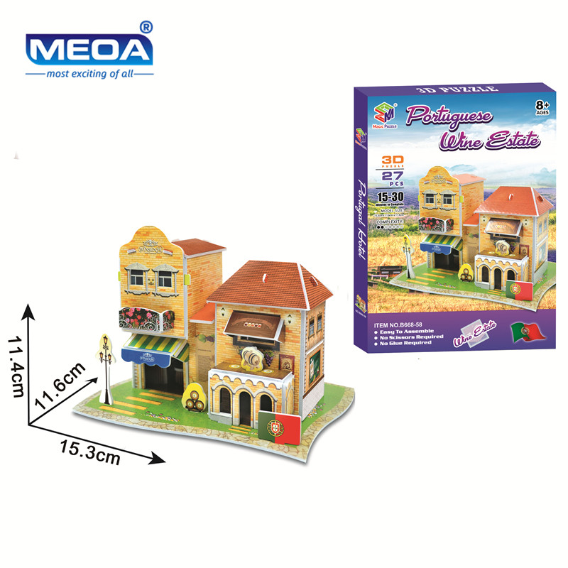 EVA Welt Dorf Miniatur Haus Gebäude 3D Puzzle Modell Bau 3D Jigsaw Puzzle Spielzeug Für Kinder X'mas