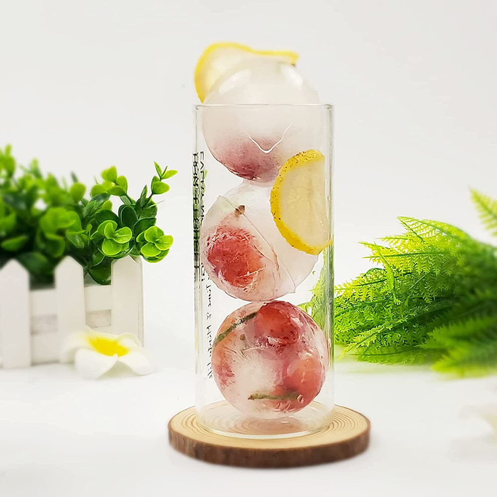 Large Ice Sphere Mold, Whiskey Ice Sphere Maker, Makes 2.5 Inch Ice Balls (7.7x7.2x7.2cm)