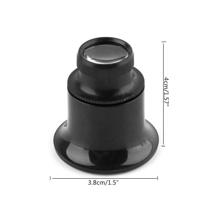 Lente de aumento Monocular 20X para joyería, reparación de relojes, lupa Monocular, lupa negra
