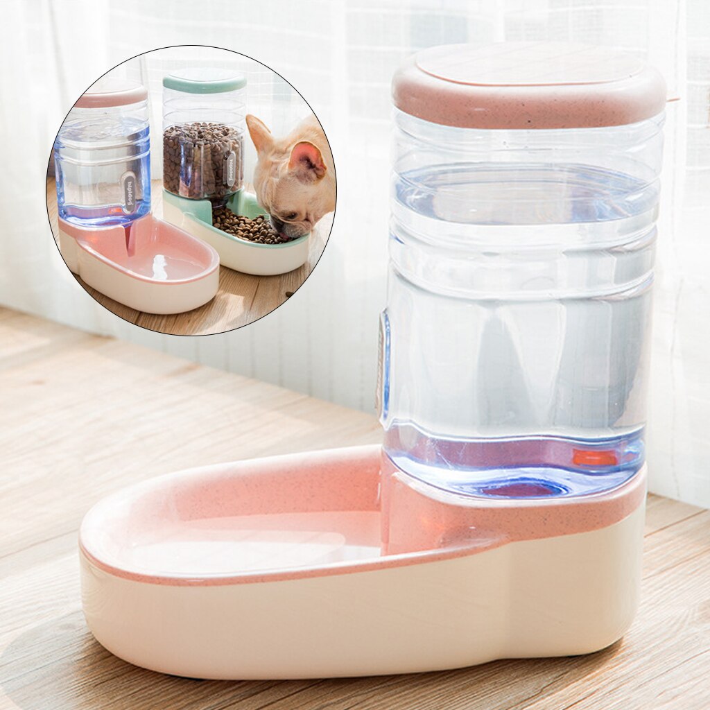 3.8l automatische voerbakken voor katten en honden, grote voer- en waterdispenser, drinkfontein, fles en antislip voerbak