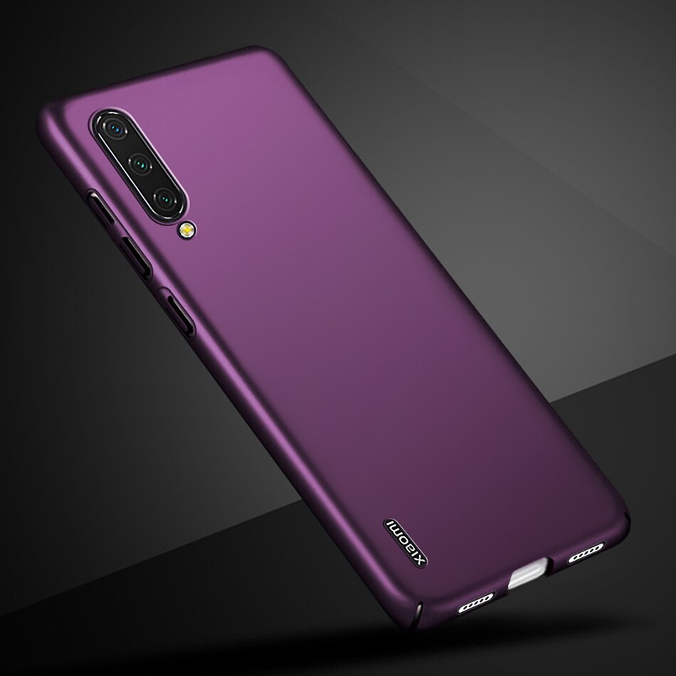 Smukła, twarda obudowa pc dla Xiao mi mi A3 mi A3 skrzynki pokrywa matowe z tworzywa sztucznego przypadku telefonu zderzak dla Xiao mi mi A3 3 Lite tylna pokrywa Funda: For MI A3 Lite / Purple