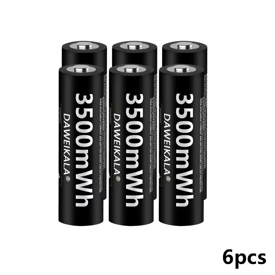 1.5v oplaadbare aa lithium-ionbatterijen met hoge capaciteit van 3500 mwh voor speelgoed met afstandsbediening, snelladen: Roze