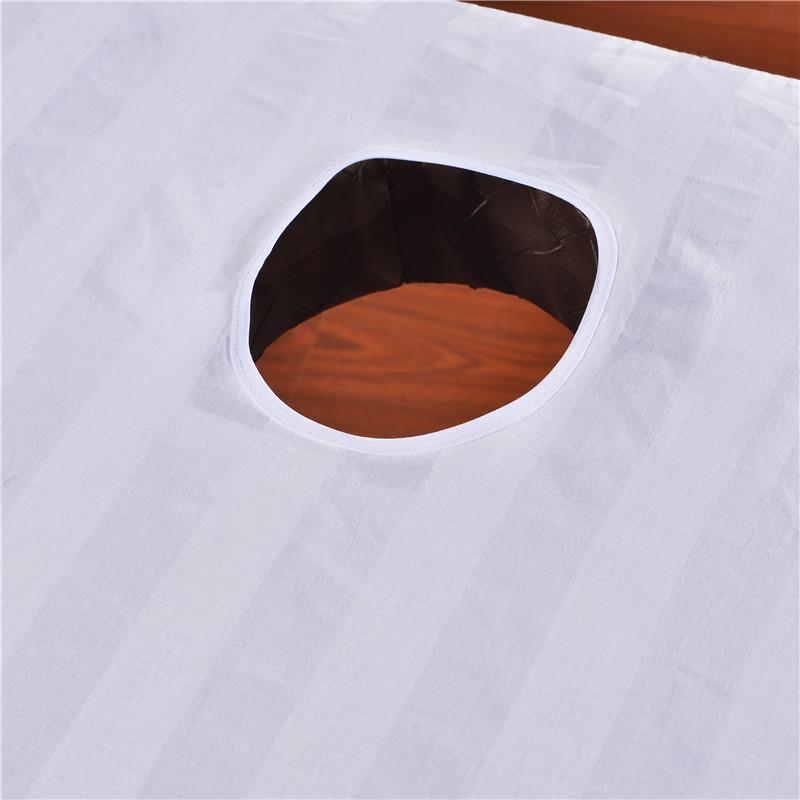 Schoonheidsbed eenvoudige katoenen massagelakens spa speciale katoenen riem gat schoonheidssalon lakens speciale massagedoek gat handdoek