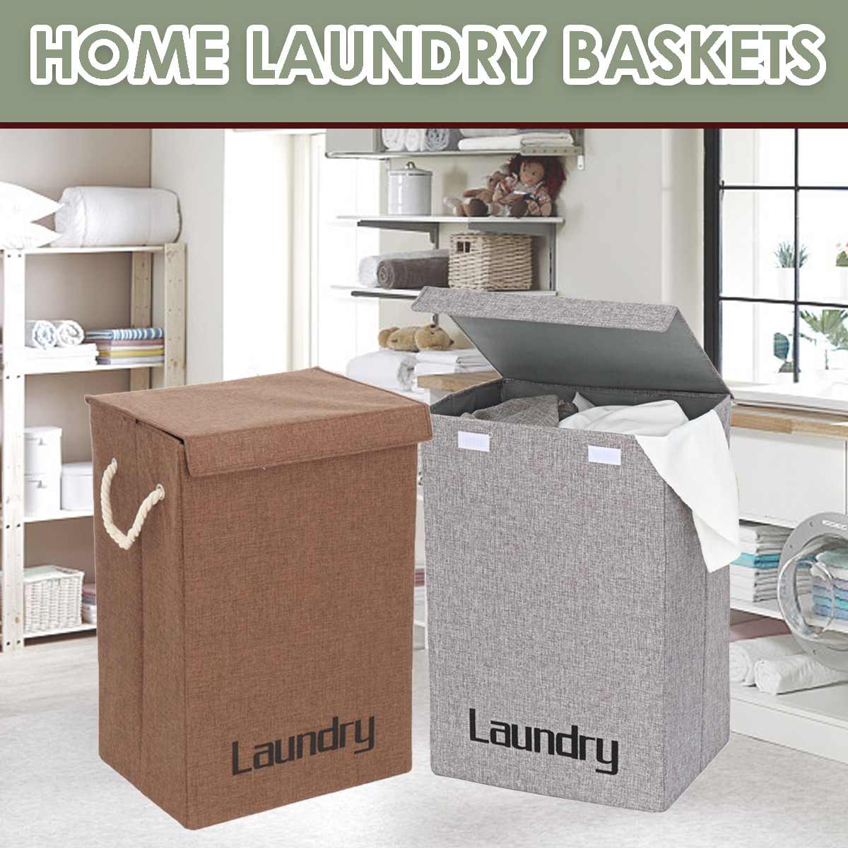 Large Laundry Basket Storage Rattan Style Foldable Basket Laundry Basket Organizer For Dirty Clothes Laundry Hamper sorter