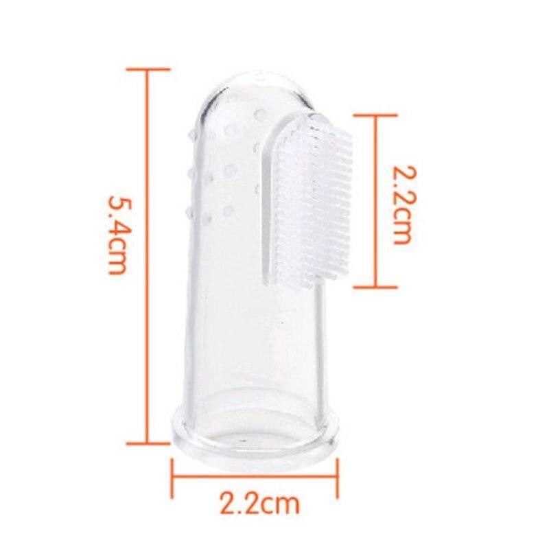 Baby Vinger Tandenborstel Silicon Tandenborstel + Box Kinderen Tanden Clear Soft Silicone Baby Tandenborstel Rubber Schoonmaken Baby Borstel