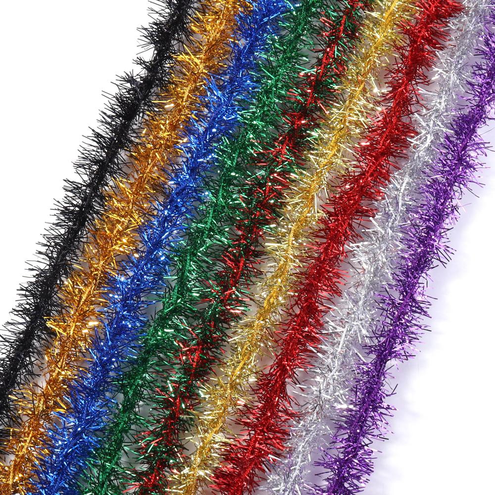 10 Meter Weihnachten Band Girlande Stock Folie Lametta funkeln metallisch Weihnachten Baum Verpackung Bänder Ornamente DIY Neue Jahr Party Dekor