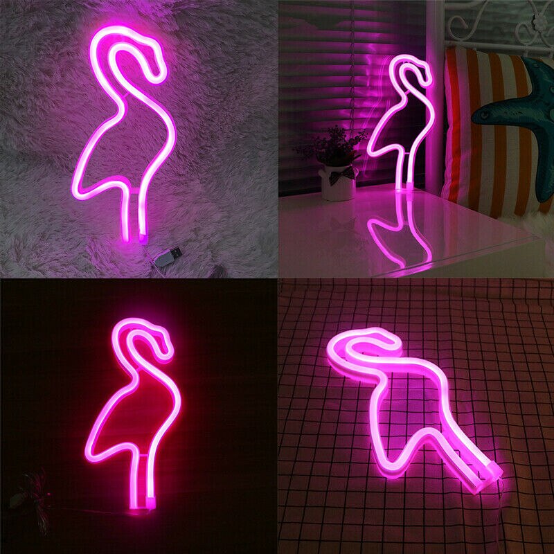 9 estilos de luz de néon led colorido arco-íris sinal de néon para o quarto festa em casa decoração de casamento presente de natal lâmpada de néon: Pink Brid
