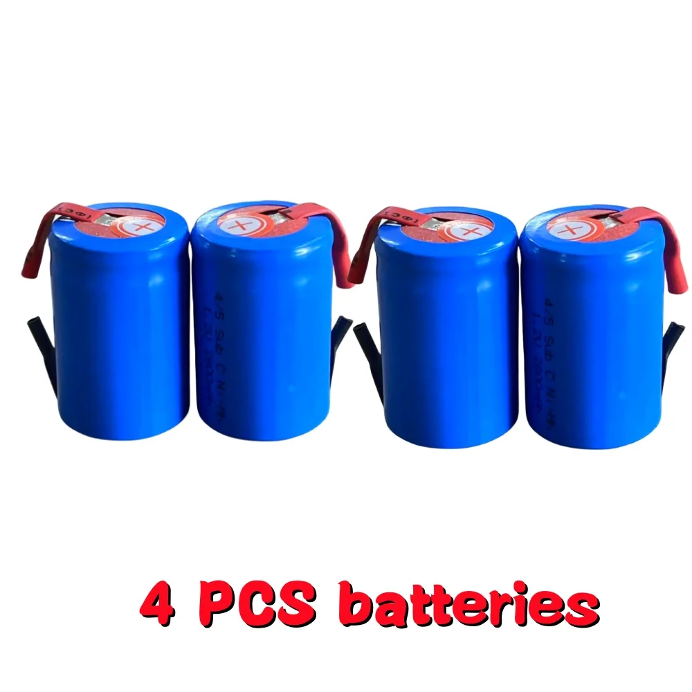 Baterías Ni-MH recargables de alta descarga con pestañas de soldadura, 1,2 V, 2800mAh, 4/5 SC Sub C: Morado