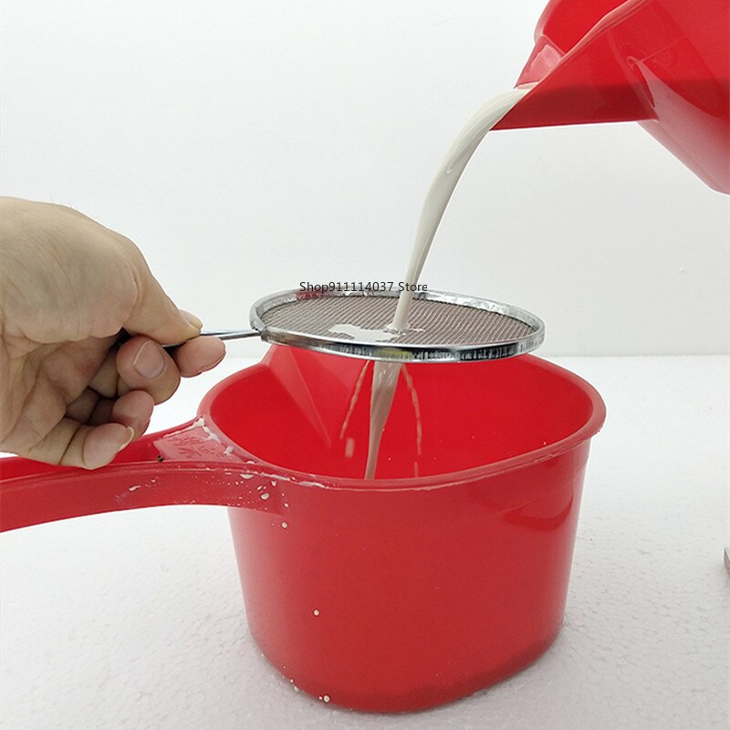 Tamiz de esmalte de cerámica artístico, colador de malla de barro de acero inoxidable, herramientas de cerámica, tamiz de filtro, herramienta de filtrado de cerámica con mango