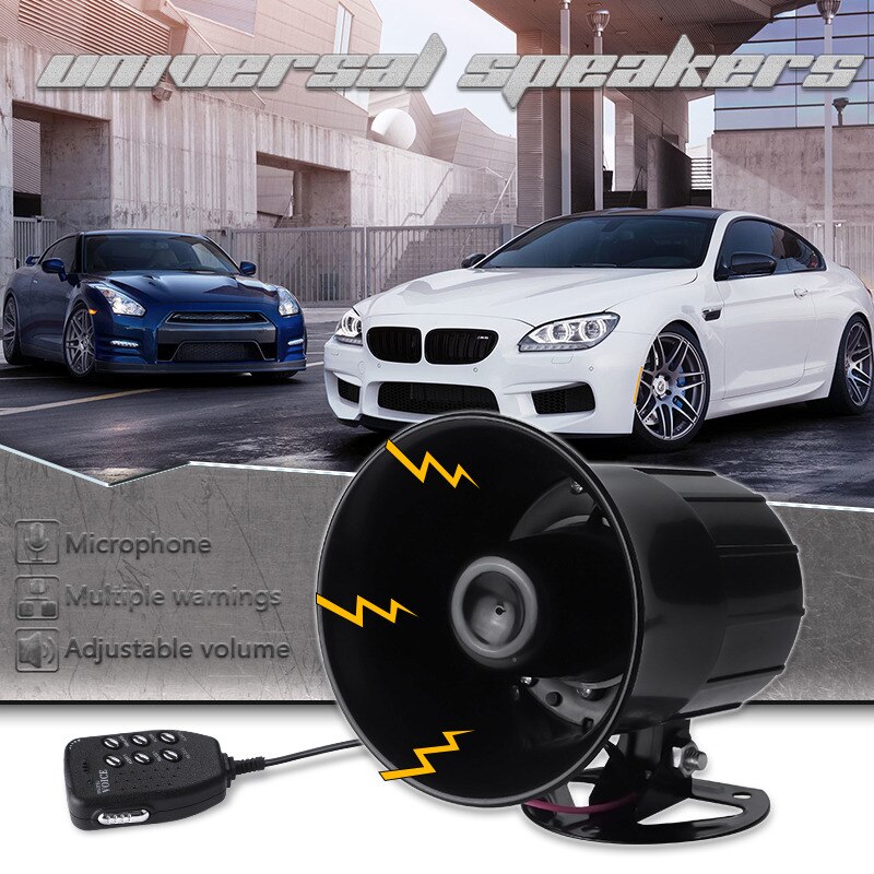 Klaxon sonore pour moto, voiture, camion, véhicule, haut-parleur, alarme, 6 sons, 100W, pièces de Modification