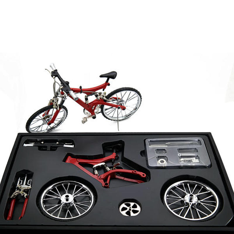 Bicycle Model Simulation DIY Alloy Mountain Road Bicycle Set Decoration Model DIY Model Toy Teaching Model