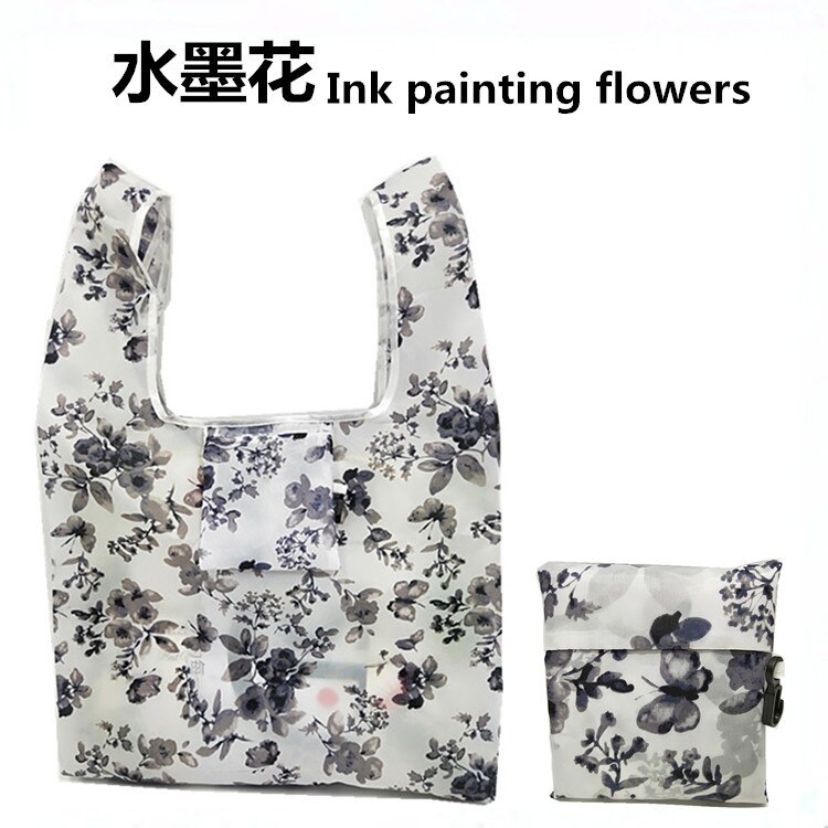 Portable Square Bag Reusable Storage Bag Fashionable Low Carbon Polyester Shopping Bag Storage Portable Strawberry Folding Bag: 6