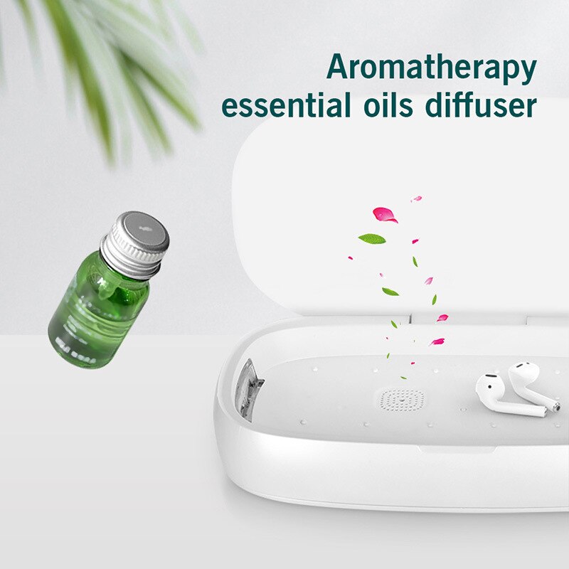3 in 1 UV Light Sanitization Box Phone Disinfect Box Aromatherapy Box with Fast Wireless Charging