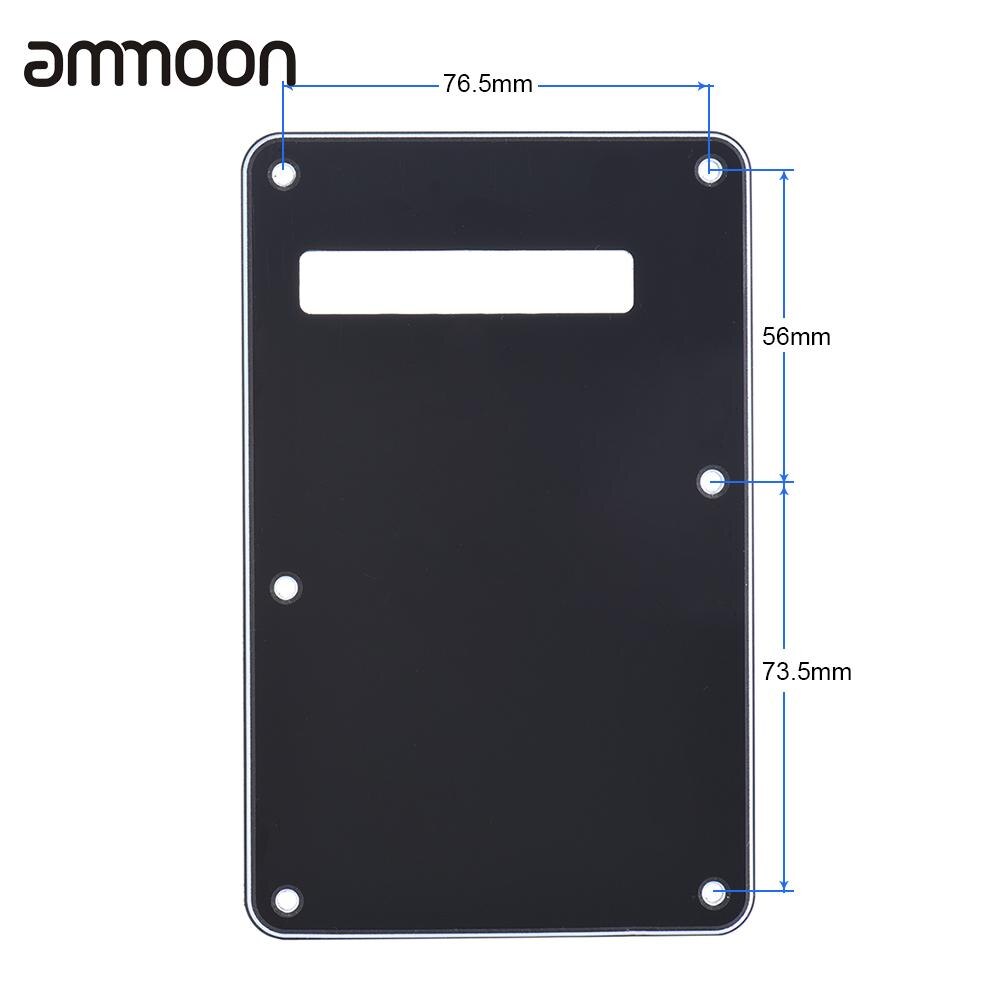 Pickguard Tremolo Cavity Cover Backplate Back Plate 3Ply for Stratocaster Modern Style Electric Guitar Black