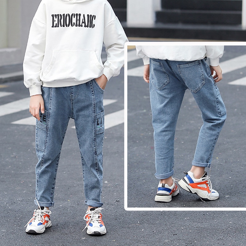 IENENS-pantalones vaqueros largos para niños, ropa de 3 a 9 años