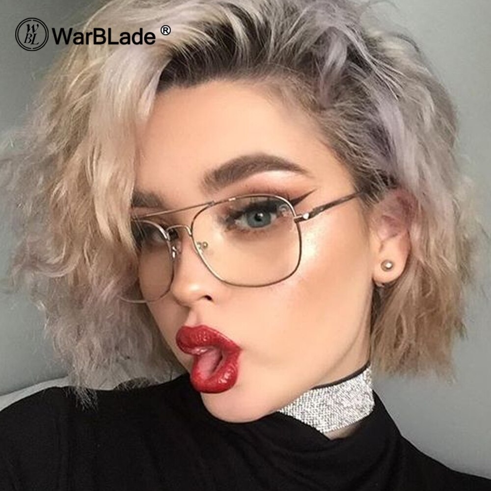 WarBLade, gafas Retro finas doradas, para hombre y mujer, lentes ópticas de aleación de Metal, gafas planas, gafas ópticas para hombre, ultraligeras