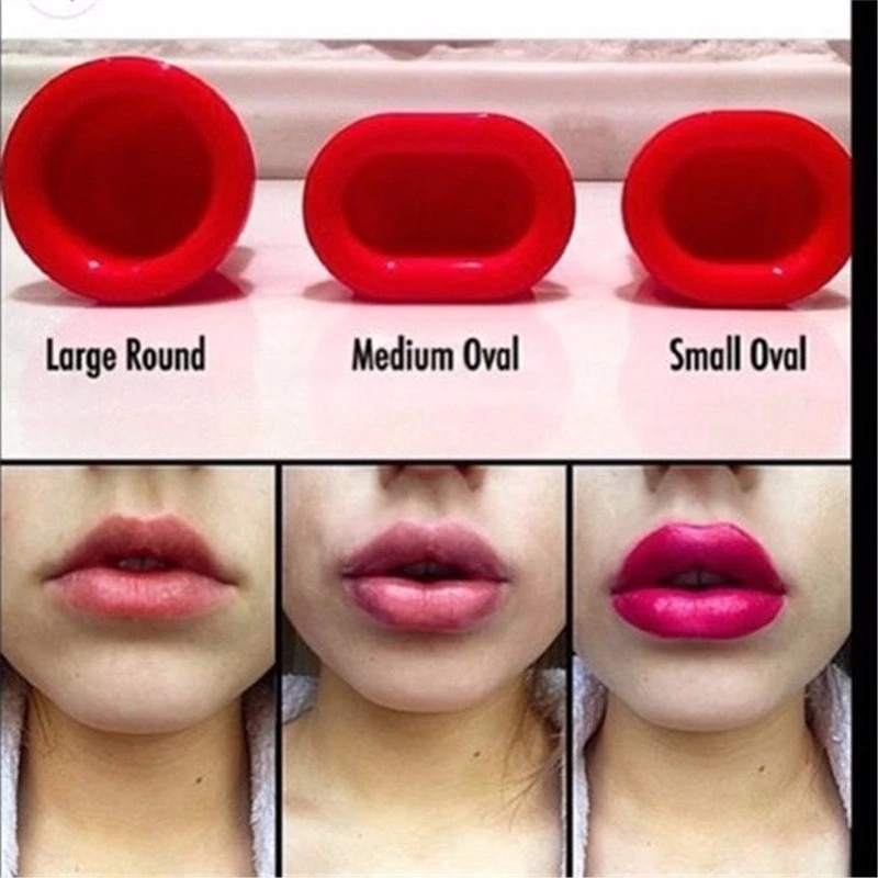 Plastic Voller Lip Voller Verbeteren Apparaat Sexy Volledige Lippen Rode Steenbolk Voller Zuig Vrouwen Beauty Tool Voor 4 Maten