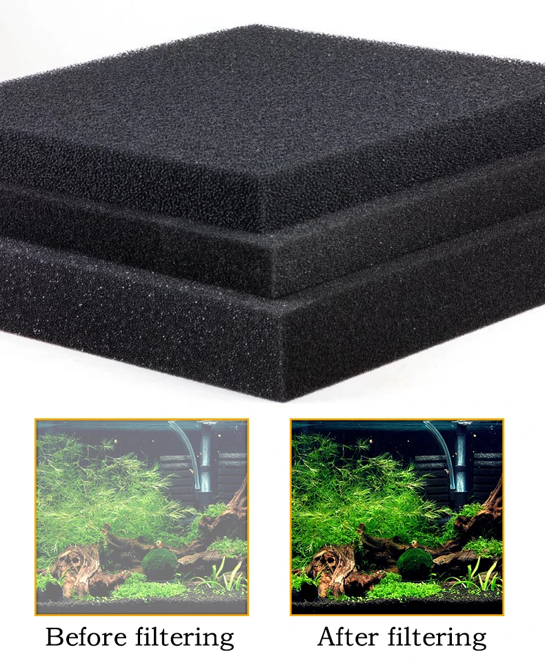 Esponja de espuma para filtro de pecera, filtro de esponja para acuario, hoja de almohadilla de espuma, filtro bioquímico para acuario, almohadilla de esponja