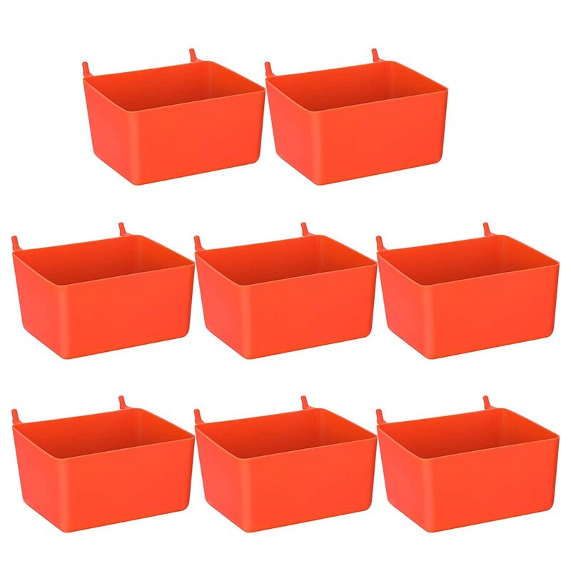 8 Pieces Pegboard Bins Kit Pegboard Parts Storage Pegboard Accessories Workbench Bins for Organizing Hardware: Default Title