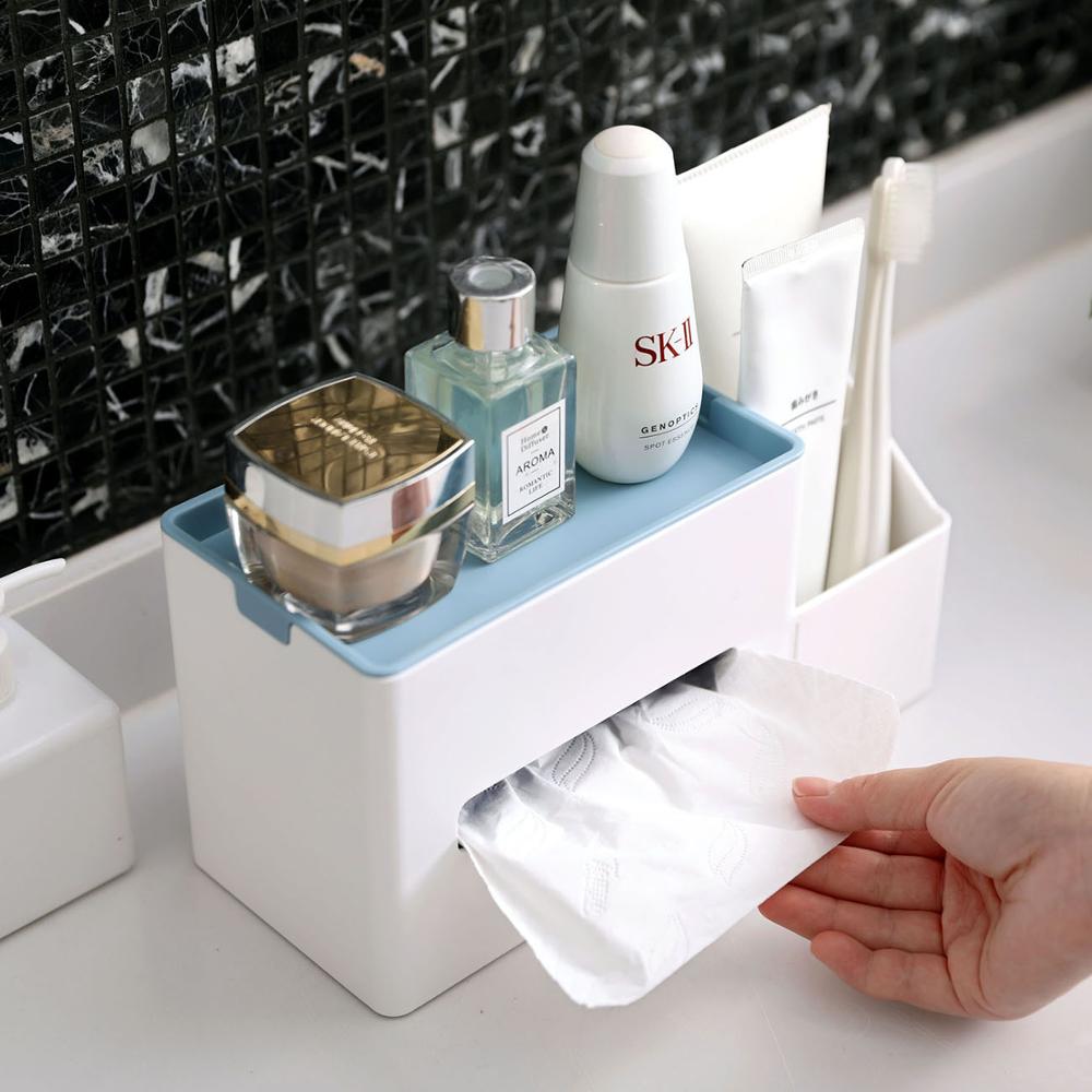 Tafel Tissue Doos Make Organizer Papieren Deksel Desktop Opbergdoos Case Telefoon Borstel Houder Cosmetica Container Servet Houder