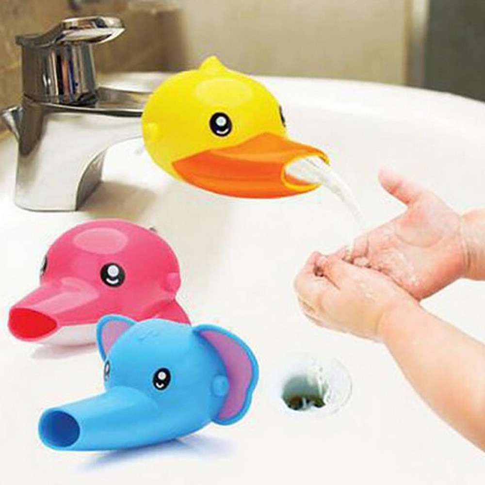 Kraan Extender Sink Handvat Uitbreiding Peuter Kid Badkamer Kinderen Hand Wassen Plastic Dolfijn Eend Olifant 10Cm X 8.2Cm