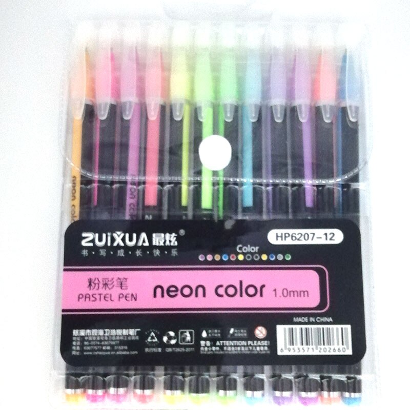 Fluorescerende Pen Markeerstiften Art Marker Pennen Markers Water Kleur Brush Pen Tekening 12 stks/partij