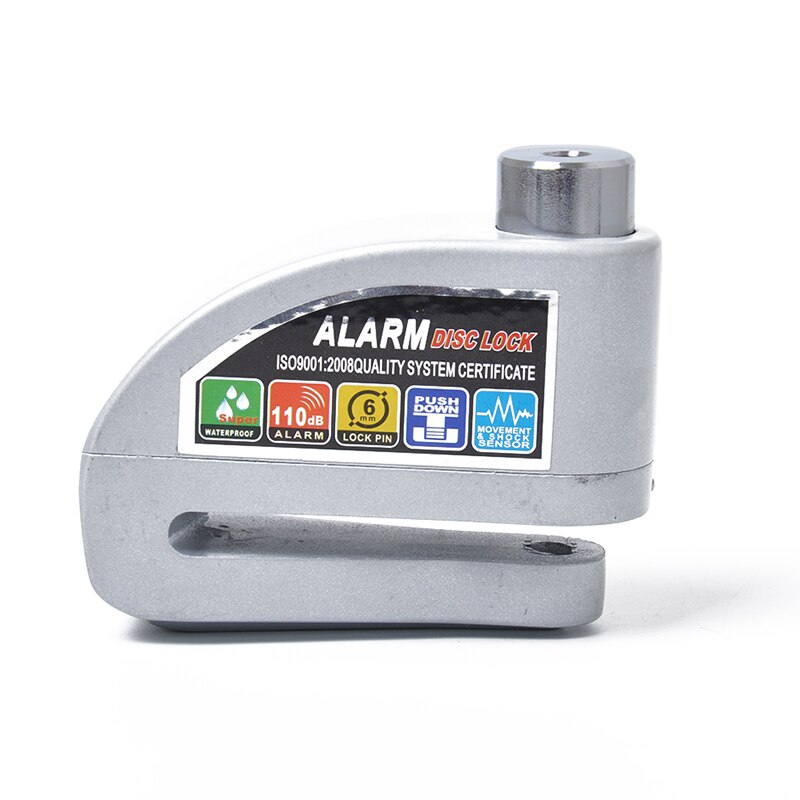 waterproof motorcycle alarm lock bike lock security anti-theft lock moto disc brake lock hexagonal wrench Keys