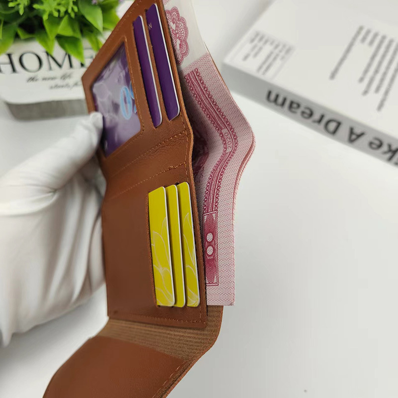 Carteras para mujer con cerrojo pequeño, tarjetero para chica, monedero de cuero PU, Cartera femenina, monederos cortos para mujer, Carteras