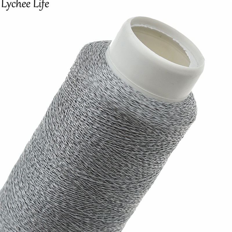 Lychee life reflekterende sytråd linje diy 1000m polyester håndlavede tråde sypose tøj tilbehør leverancer