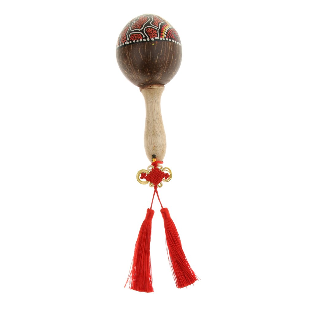 Coconut Shell Maraca Hand Shaker for Party Band KTV Performance Parts