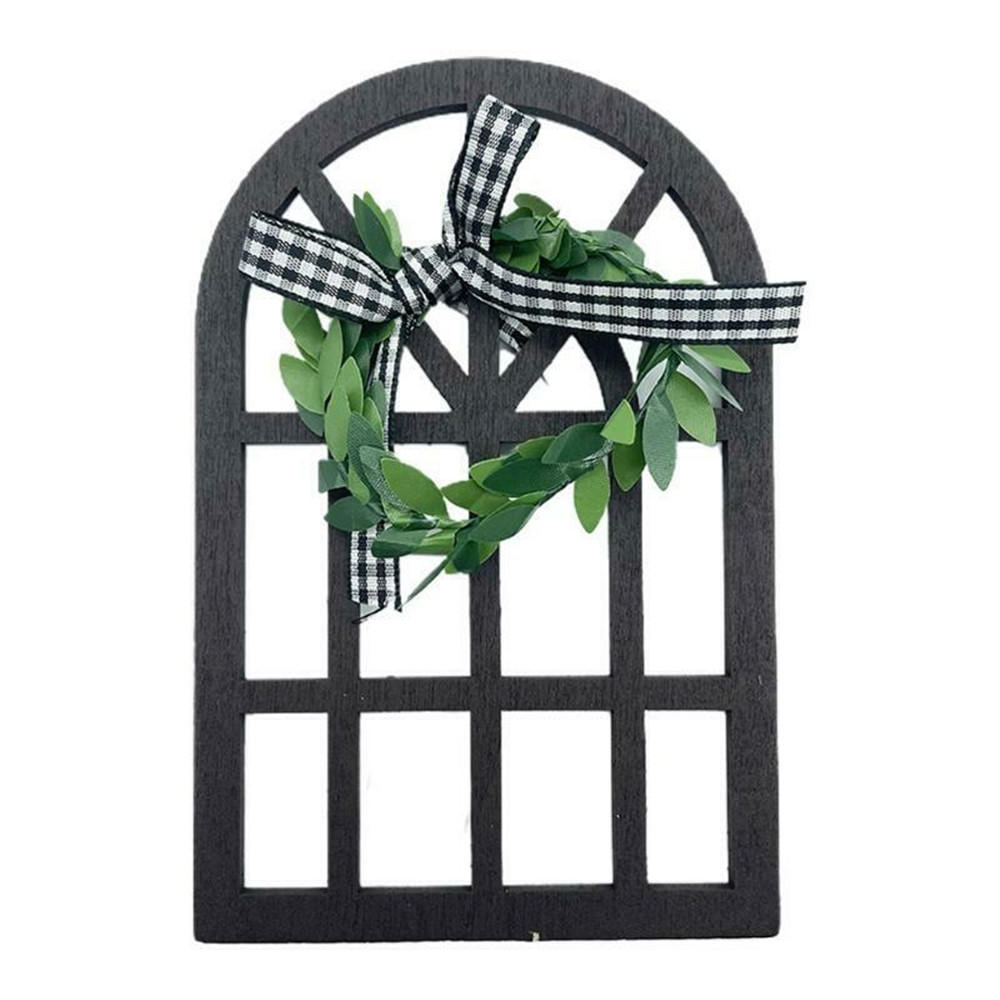 Multifunctional Home Living Room Decorations Retro Wall Display Wooden Frame Rustic Farmhouse Window Frame Ornaments