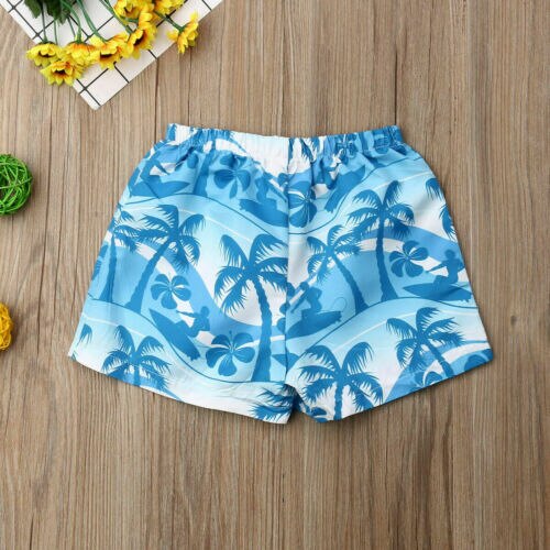 Hawaiiske shorts baby drenge print afslappet sommer strand shorts badetøj badning 0-4y