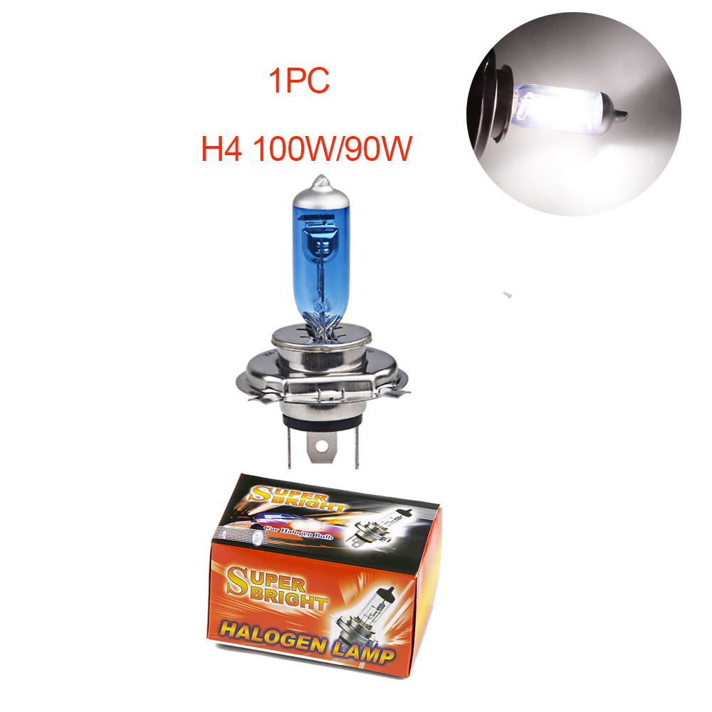 Bombilla halógena de haz alto y bajo H4 para coche 60/55w 12v luz blanca P43t lámpara de faro 6000k 55w lámpara de faro: YELLOW