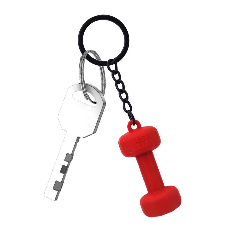 Fitness Key Ring Simulation Dumbbells Keyring Kettlebells Cool Bag Charm Fitness Series Pendant Car Key Ornament