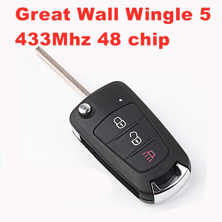 For original Great Wall Wingle 5 folding remote control car key 315Mhz/433Mhz 48 chip