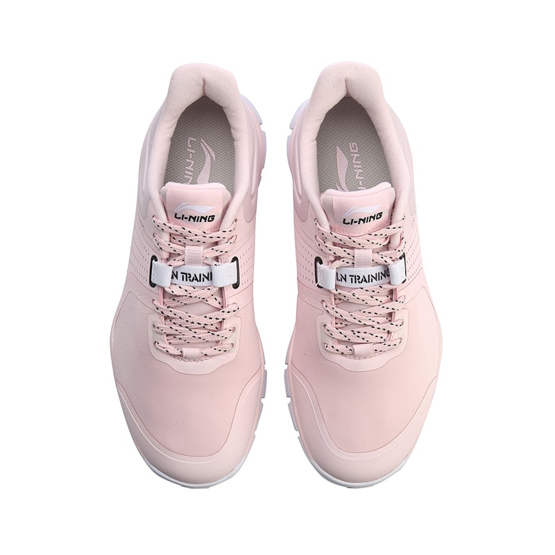 Li-ning-zapatos de entrenamiento flexibles para mujer, zapatillas deportivas ligeras, transpirables, con forro superior dividido, 24H, AFHP002